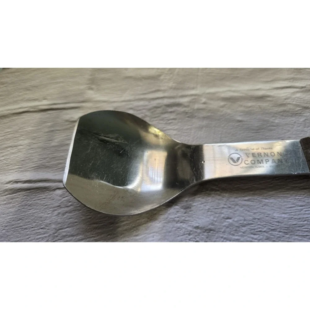 Vernon Company Ice Cream Scooper Stainless Steel With Wood Handle Vintage...